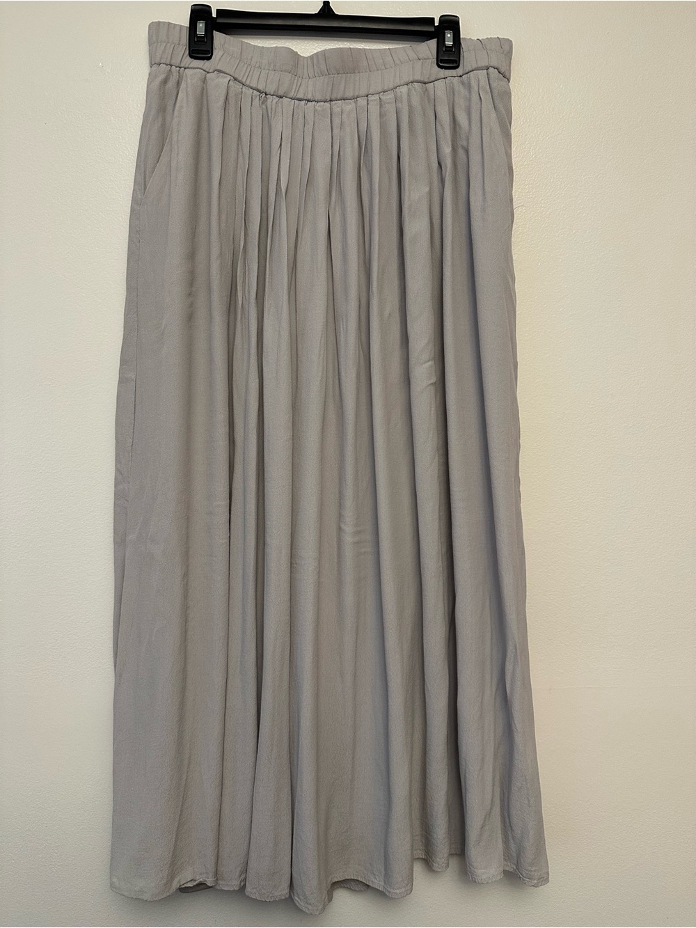 Joan Vass Gray Maxi Skirt